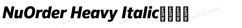 NuOrder Heavy Italic字体转换